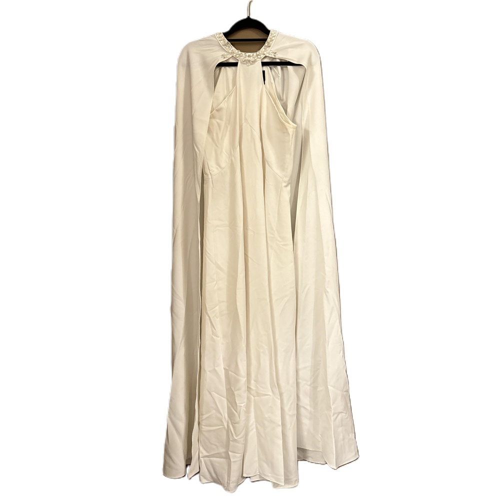 Marchessa Note Ivory Halter Neckline Embellished Gown Dress Size 12
